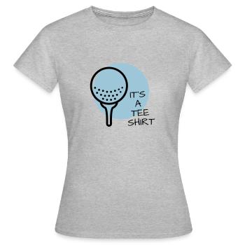 Golf Tee Abschlag lustige Sprüche Golfer Geschenk - Frauen T-Shirt - Grau meliert - Vorne - AI Model Female 172 dark (172cm)