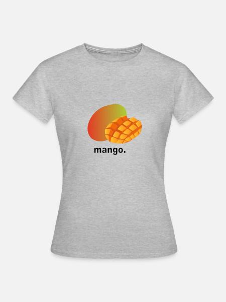 Mango. - Frauen T-Shirt - Grau meliert