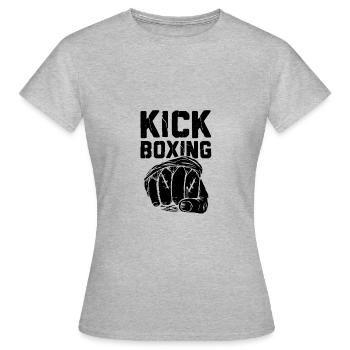 kickboxing kickboxer - T-shirt Femme - gris chiné - Devant - AI Model Female 172 dark (172cm)