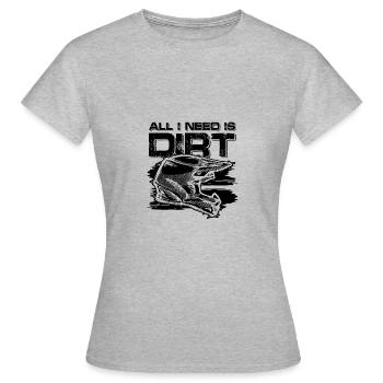 dreck motocross - Frauen T-Shirt - Grau meliert - Vorne - AI Model Female 172 dark (172cm)