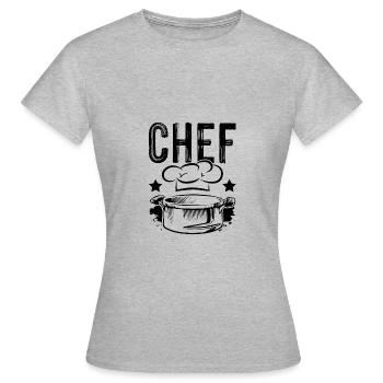 chef chef - Women's T-Shirt - heather grey - Front - AI Model Female 172 dark (172cm)