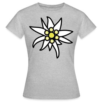 Edelweiss - T-shirt Femme - gris chiné - Devant - AI Model Female 172 dark (172cm)