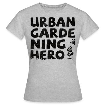 Urban gardening hero - Women's T-Shirt - heather grey - Front - AI Model Female 172 dark (172cm)