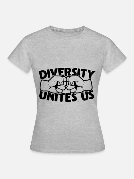 Anti racisme racisme tolérance droits de l'homme - T-shirt Femme - gris chiné
