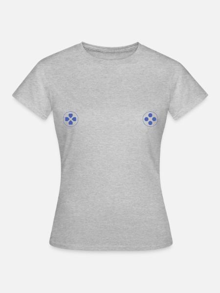 Joystick T-Shirt - Frauen T-Shirt - Grau meliert