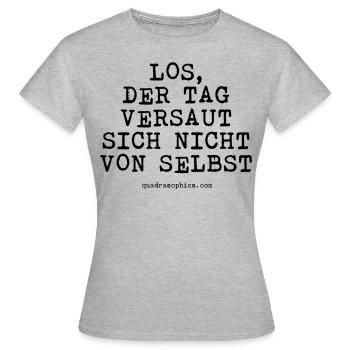 versaut - Frauen T-Shirt - Grau meliert - Vorne - AI Model Female 172 dark (172cm)