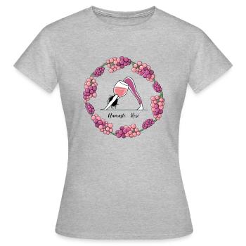 Namaste Rose - Women's T-Shirt - heather grey - Front - AI Model Female 172 dark (172cm)
