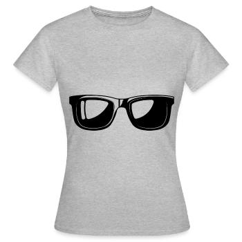lunettes de soleil symbole lunettes - T-shirt Femme - gris chiné - Devant - AI Model Female 172 dark (172cm)