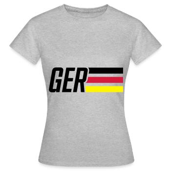 allemagne drapeau allemagne équipe - T-shirt Femme - gris chiné - Devant - AI Model Female 172 dark (172cm)