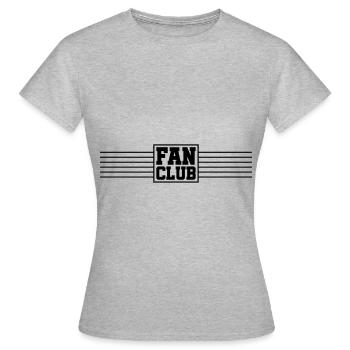 fan club - Frauen T-Shirt - Grau meliert - Vorne - AI Model Female 172 dark (172cm)