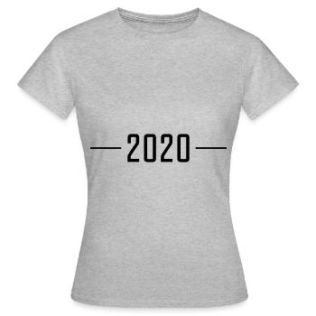 2020 strich - Frauen T-Shirt - Grau meliert - Vorne - AI Model Female 172 dark (172cm)