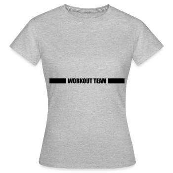 workout ligne d’équipe - T-shirt Femme - gris chiné - Devant - AI Model Female 172 dark (172cm)