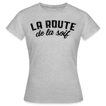 Route de la soif alcool - T-shirt Femme - gris chiné - Devant - AI Model Female 172 dark (172cm)