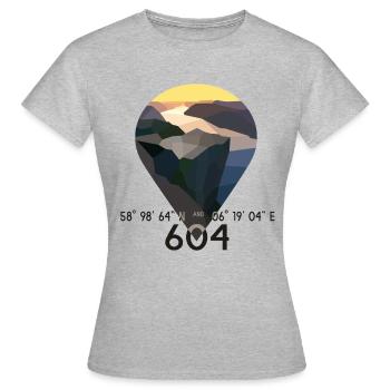Kanzel Preikestolen Prekestolen 604 Norwegen Norge - Frauen T-Shirt - Grau meliert - Vorne - AI Model Female 172 dark (172cm)
