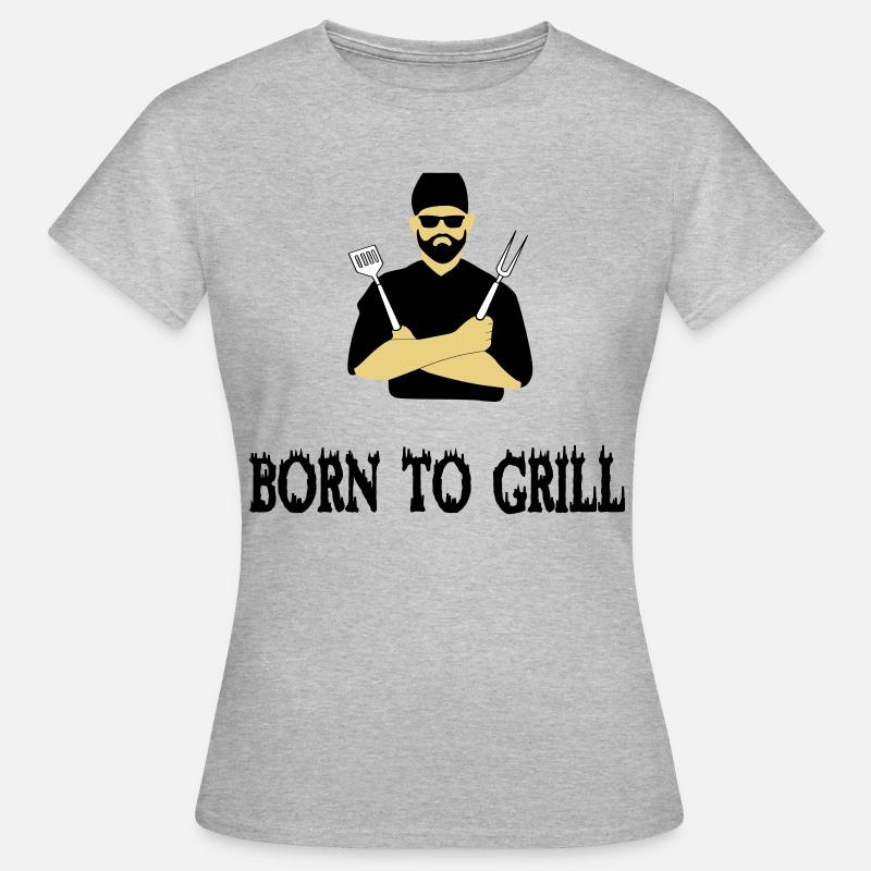 BBQ grilling - Women's T-Shirt - heather grey