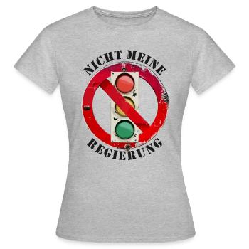Ampel Nicht meine Regierung - Frauen T-Shirt - Grau meliert - Vorne - AI Model Female 172 dark (172cm)
