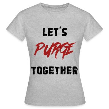 Purgeons ensemble - T-shirt Femme - gris chiné - Devant - AI Model Female 172 dark (172cm)