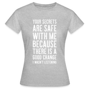 Idée de cadeau drôle chemise idée - T-shirt Femme - gris chiné - Devant - AI Model Female 172 dark (172cm)