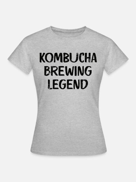 Kombucha Brewing Legend - Frauen T-Shirt - Grau meliert