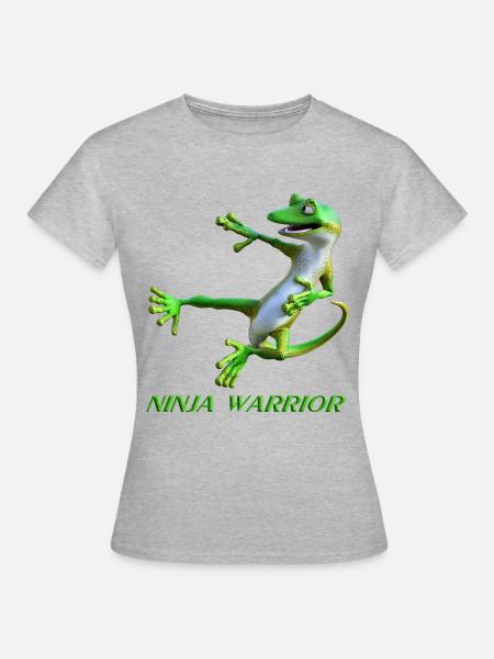 Ninja Warrior - Frauen T-Shirt - Grau meliert