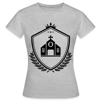 Armoiries de l’église - T-shirt Femme - gris chiné - Devant - AI Model Female 172 dark (172cm)
