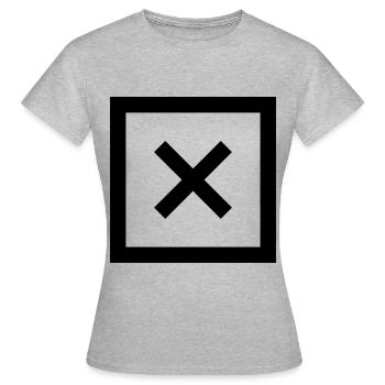 icône croix tique - T-shirt Femme - gris chiné - Devant - AI Model Female 172 dark (172cm)