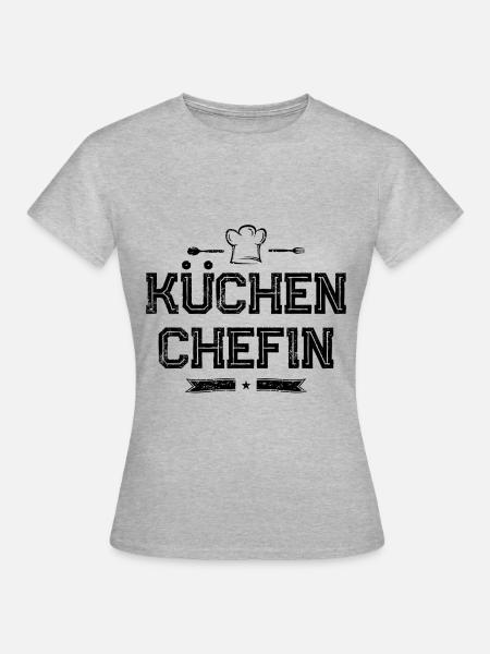 Küchen Chefin Köchin Chefköchin - Frauen T-Shirt - Grau meliert