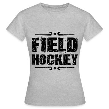 Feldhockey Verein Team - Frauen T-Shirt - Grau meliert - Vorne - AI Model Female 172 dark (172cm)