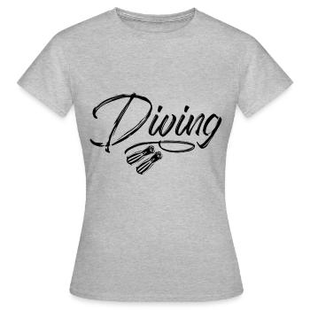 plongée plongée - T-shirt Femme - gris chiné - Devant - AI Model Female 172 dark (172cm)