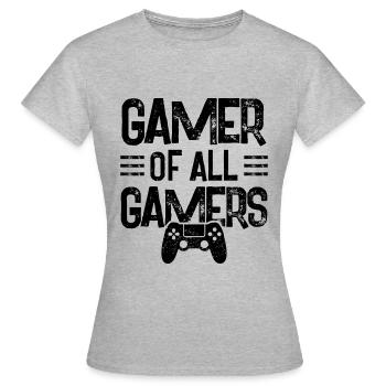 Gamer of all Gamers - Women's T-Shirt - heather grey - Front - AI Model Female 172 dark (172cm)