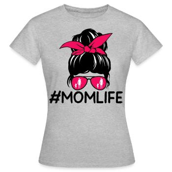 La vie de la mère - T-shirt Femme - gris chiné - Devant - AI Model Female 172 dark (172cm)