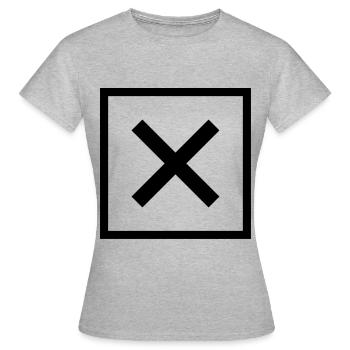 Croix X Icône icône - T-shirt Femme - gris chiné - Devant - AI Model Female 172 dark (172cm)
