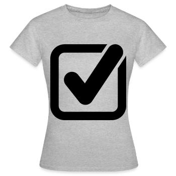 hook symbol icon - Women's T-Shirt - heather grey - Front - AI Model Female 172 dark (172cm)