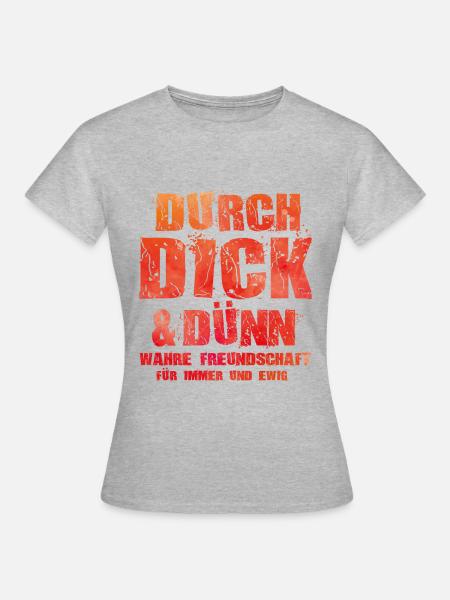 Freundschaft spruch - Frauen T-Shirt - Grau meliert