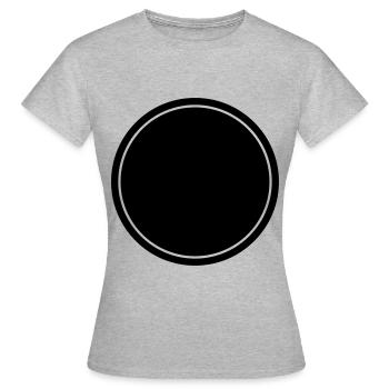 circle symbol blank icon - Women's T-Shirt - heather grey - Front - AI Model Female 172 dark (172cm)