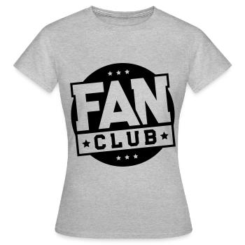 fan club - Frauen T-Shirt - Grau meliert - Vorne - AI Model Female 172 dark (172cm)