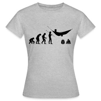 Outdoor Survival - Women's T-Shirt - heather grey - Front - AI Model Female 172 dark (172cm)