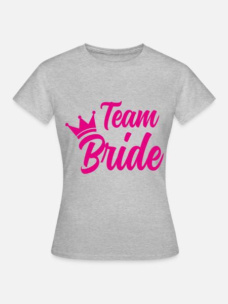 Team Bride - Frauen T-Shirt - Grau meliert