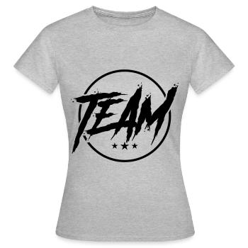 cercle d'équipe - T-shirt Femme - gris chiné - Devant - AI Model Female 172 dark (172cm)