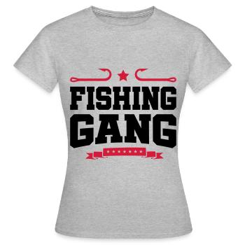 pêche en cours - T-shirt Femme - gris chiné - Devant - AI Model Female 172 dark (172cm)