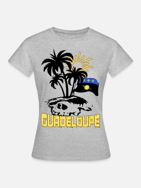 Guadeloupe - Frauen T-Shirt - Grau meliert