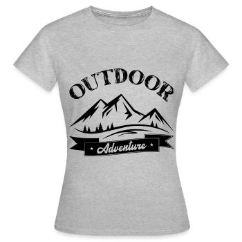 outdoor voyage trip - T-shirt Femme - gris chiné - Devant - AI Model Female 172 dark (172cm)