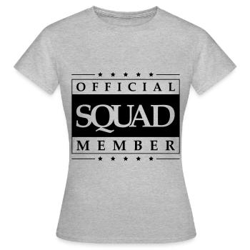 Squad member - T-shirt Femme - gris chiné - Devant - AI Model Female 172 dark (172cm)