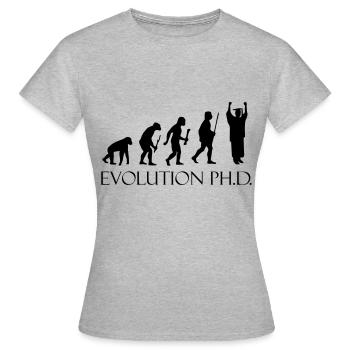 Evolution PHD - Frauen T-Shirt - Grau meliert - Vorne - AI Model Female 172 dark (172cm)