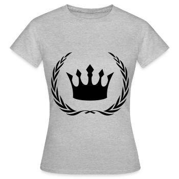 icône de couronne de couronne - T-shirt Femme - gris chiné - Devant - AI Model Female 172 dark (172cm)