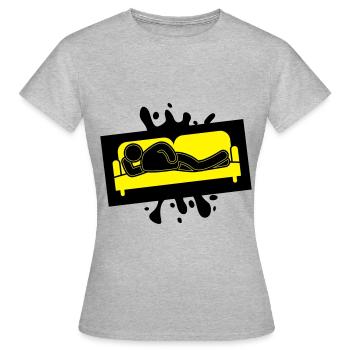 Canapé Canapé Fatigué Icon - T-shirt Femme - gris chiné - Devant - AI Model Female 172 dark (172cm)