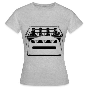 caisse de bière symbole de bouteille de bière caisse de bière - T-shirt Femme - gris chiné - Devant - AI Model Female 172 dark (172cm)