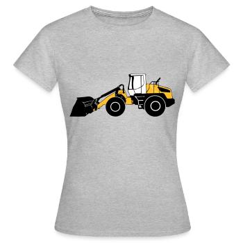 chargeuses sur pneus - T-shirt Femme - gris chiné - Devant - AI Model Female 172 dark (172cm)