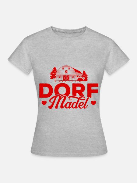 Dorf Mädel - Frauen T-Shirt - Grau meliert