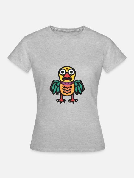 Truthahn Halloween Tier - Frauen T-Shirt - Grau meliert